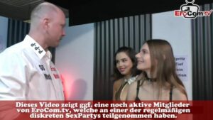 Brünettes Luder beim Gangbang extrem gefistet